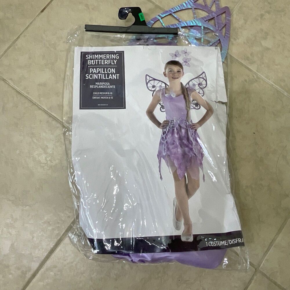 Shimmering Butterfly Purple child M 8-10 Halloween Child Costume